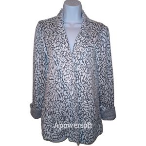 Roz & Ali Open Front Career Blazer Cardigan Sweater